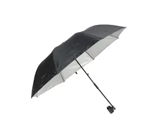 Black Clamp-On Chair Umbrella for Outdoor Camp Chairs Adult Size Portable and Durable