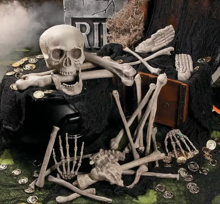 6" - 12" Bag of Human Bones Plastic Halloween Decoration - 28 Pc.