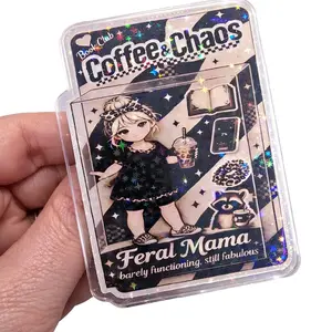 Magnetic Collapsible Grip/Stand for Kindle, ipad, E-Readers, Smart Phones | Feral Mama Doll Design | Handmade