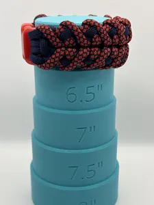 Victor Knot Bracelet Red & Blue Paracord Adjustable Sizes 6.5 7 7.5 & 8 for Outdoor Enthusiasts