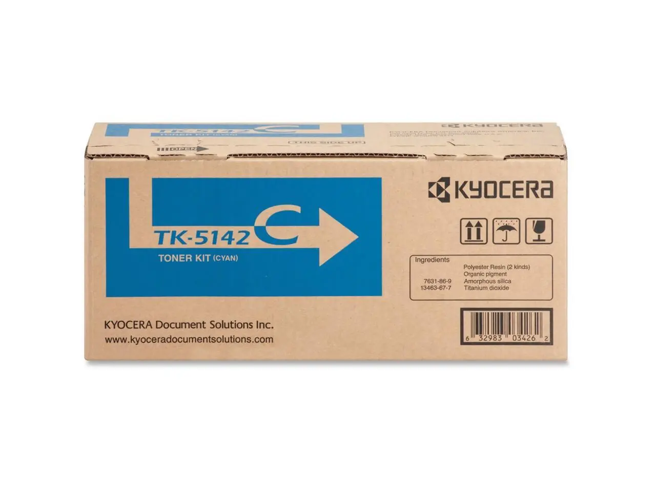 Cyan Toner Cartridge for Kyocera TK-5142C ECOSYS M6530cdn, ECOSYS P6130cdn, Genuine Kyocera Brand