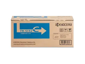 Cyan Toner Cartridge for Kyocera TK-5142C ECOSYS M6530cdn, ECOSYS P6130cdn, Genuine Kyocera Brand