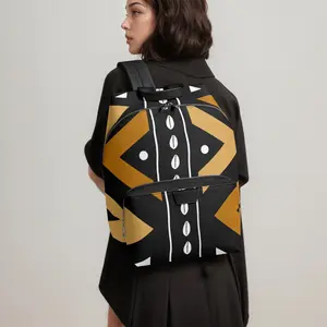 1284. Zipper-up Leather Backpack