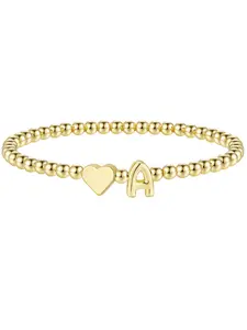 Christmas Gift for Girls & Women, Elegant Letter Beaded Bracelet, Personalized Jewelry, A-Z Personalized Fashion Accessory, Kids Christmas Present