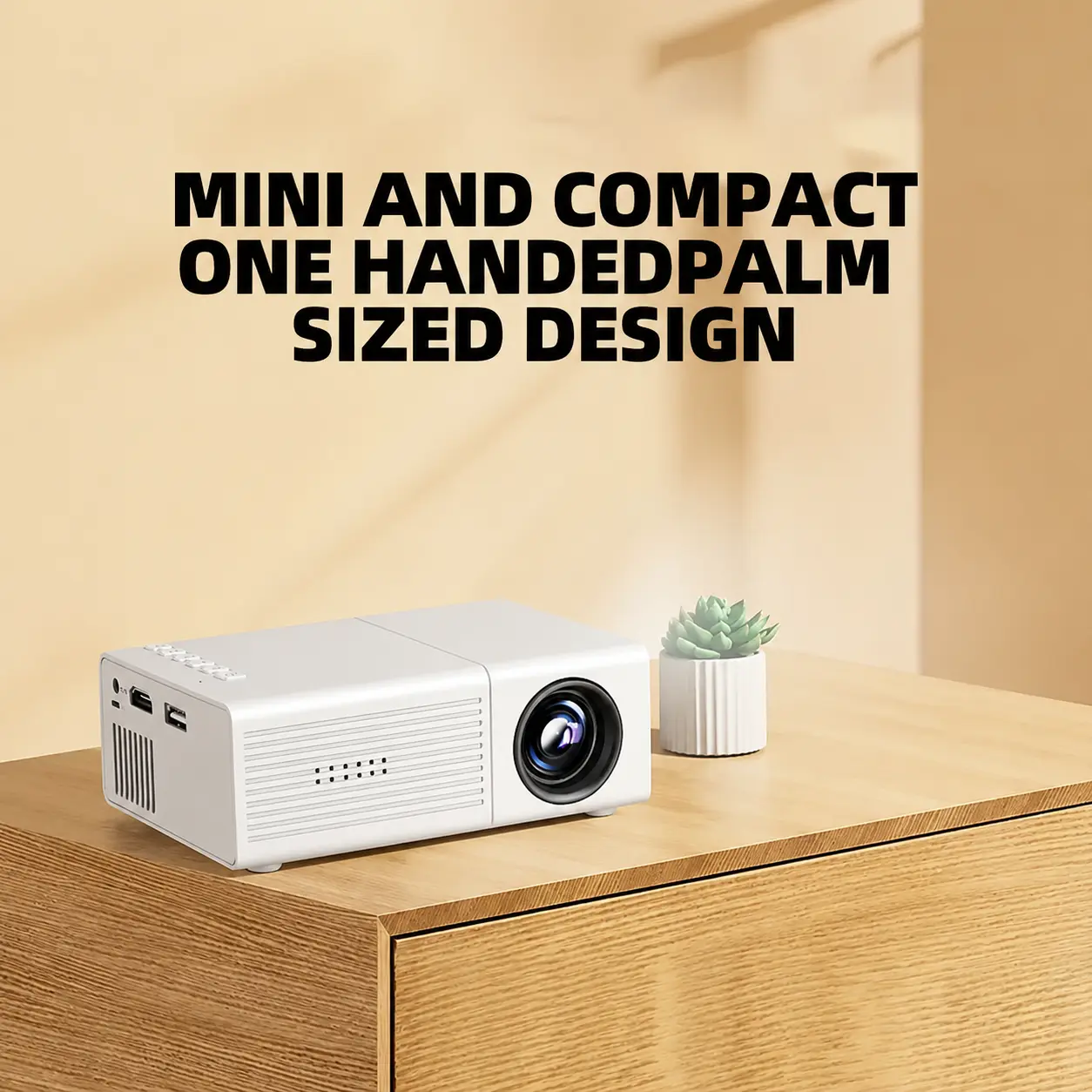 1080P Resolution Mini Projector Remote Control Built-in Speaker Home Theater Projector LCD Technology Halloween Gifts