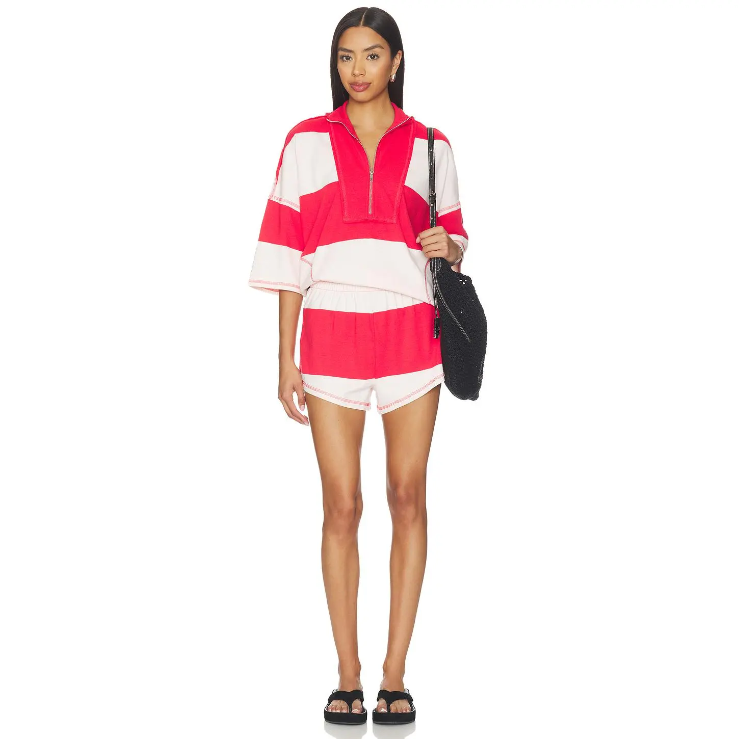 Free People x FP Movement Retro Rugby Set in Grapefruit Combo