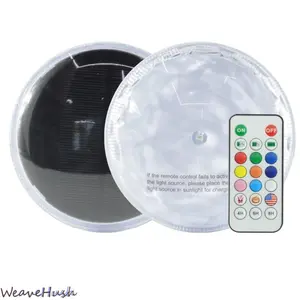 Solar Powered Floating Pool Lights with Remote Control, RGB Color Changing Underwater LED Lights, Waterproof IP68 Night Lights for Swimming Pool, Pond & Fountain Decor, Glowing Floating Orb Lights for Outdoor Backyard, Summer Party & Water Feature Ambient