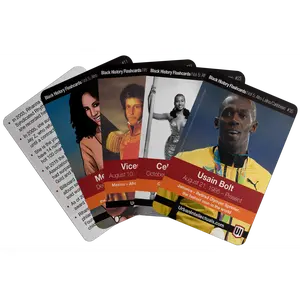 Black Afro Latino Caribbean History Flashcards (Vol 5) 52 High Quality Poker Sized Cards - By Urban Intellectuals