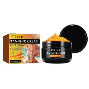 Eelhoe Sun Tanning Cream Outdoor Beach Sun Bathing Help Wheat Color Bronze Skin Moisturizing Skin Help Black