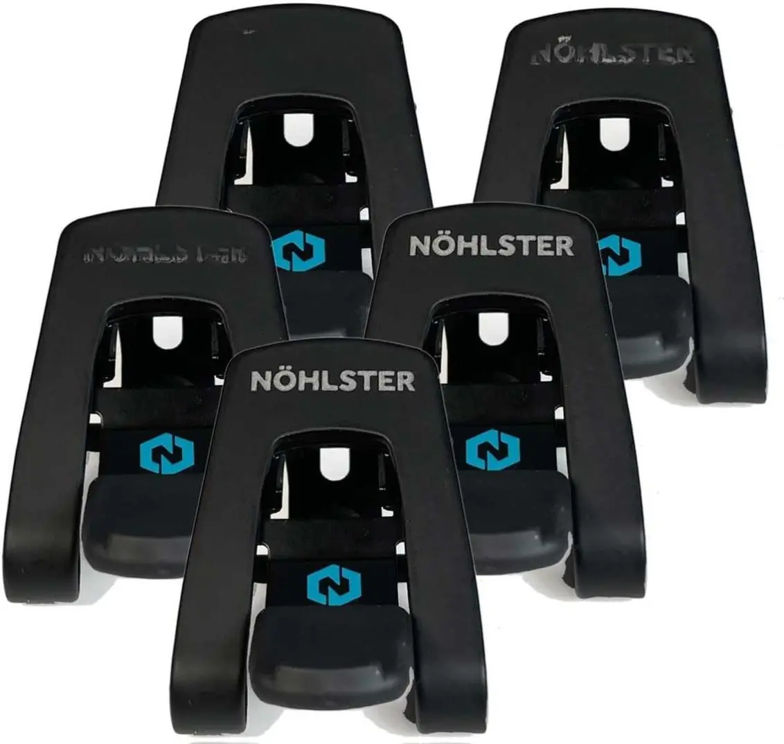NÖHLSTER Locking Tool Clip 5 Pack - Universal Tool Holster Alternative - Belt Clip, Impact Driver Holder, Drill Clip