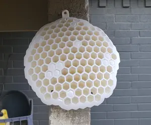 Outdoor Chemical Free Wasp Nest Decoy Hornet Deterrent White Wall Mountable For Home Garden Rental Events Deter Pests