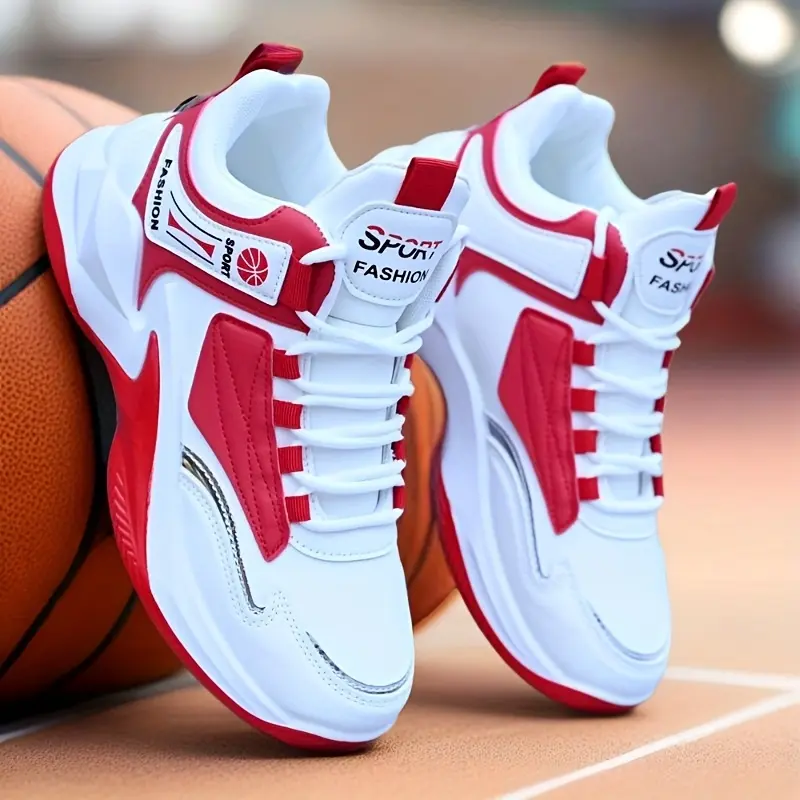 GGOR 2026 High-Top Basketball Shoes White Men'S Casual Trendy Shoes Outdoor Mid-Top Sneakers Fashion Trendy Dad Shoes Men'S Running Shoes