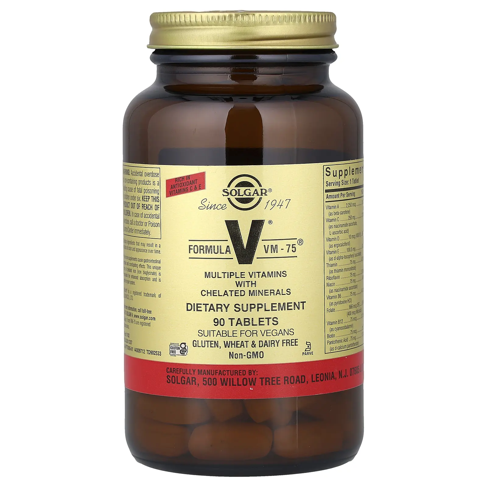 Solgar Formula VM-75®, 90 Tablets