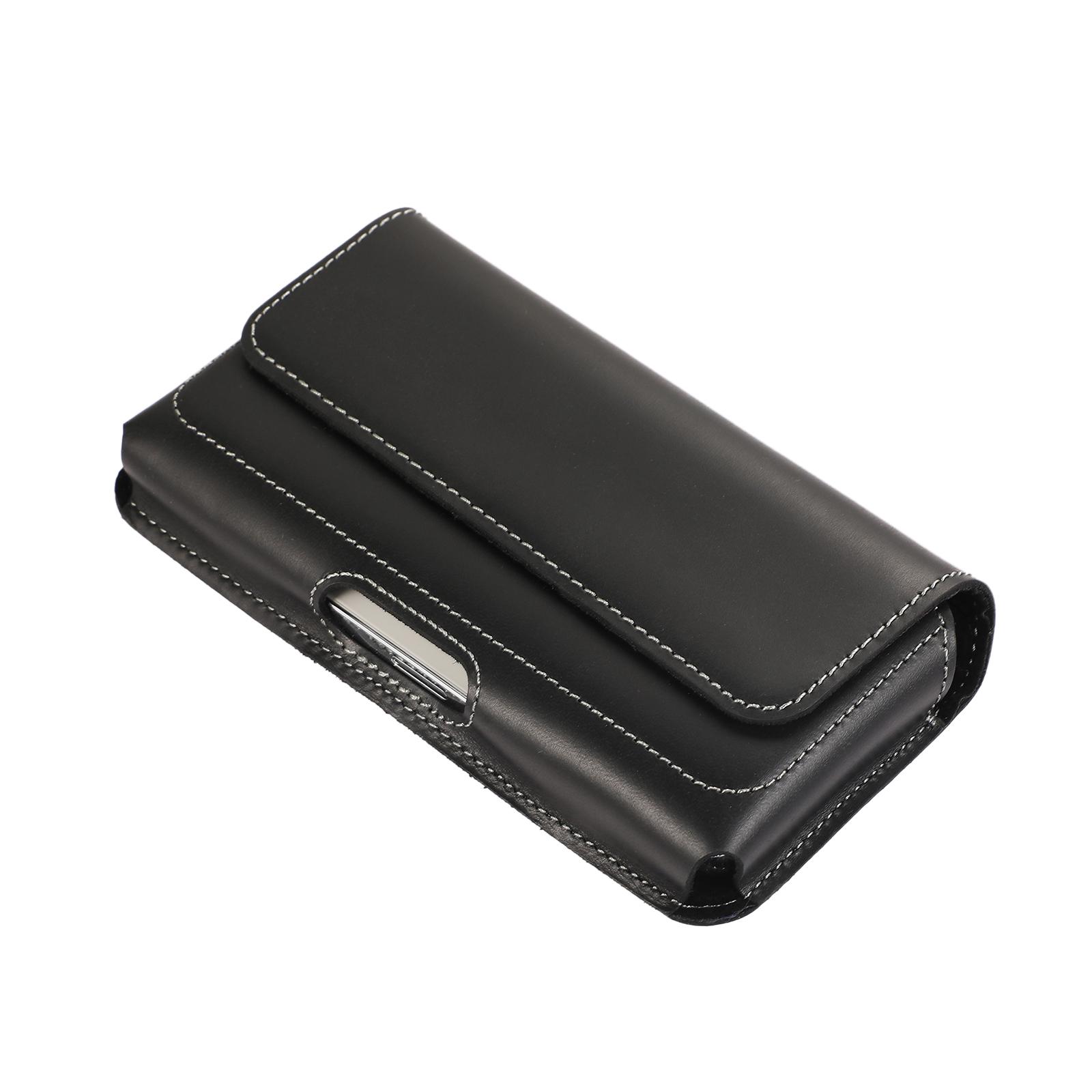 Cell Phone Genuine Leather Holster Magnet Pouch Belt Clip Man Waist Bag Carrying Perfect For Outdoor Daily Use