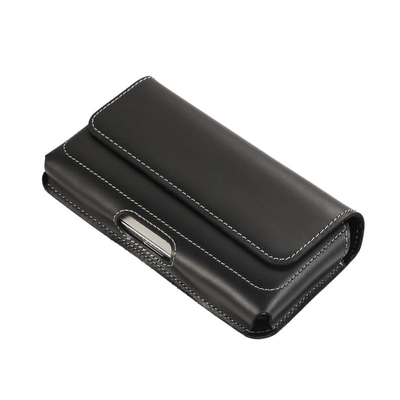 Cell Phone Genuine Leather Holster Magnet Pouch Belt Clip Man Waist Bag Carrying Perfect For Outdoor Daily Use