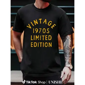 Classic Retro Graphic Tee – 1970s Vintage Cotton T-Shirt for Men & Women