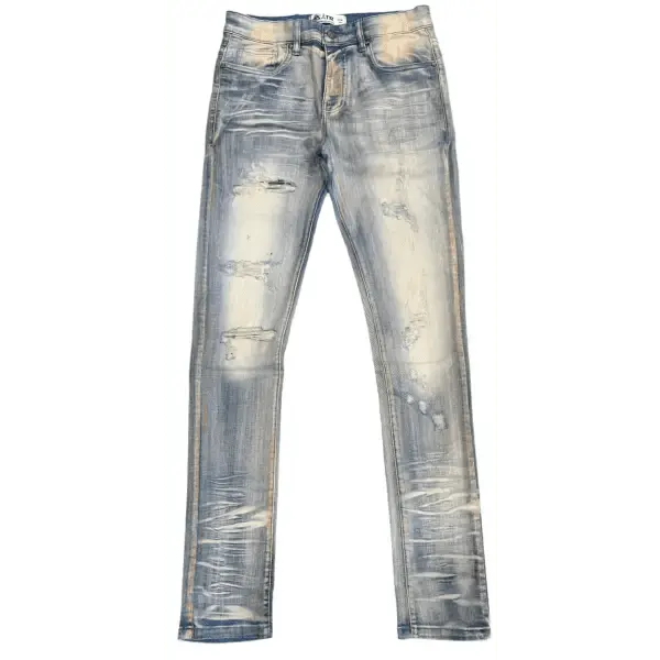 Premium DZTR Orange Splash Denim – Limited Edition Denim for Urban Fashion Lovers