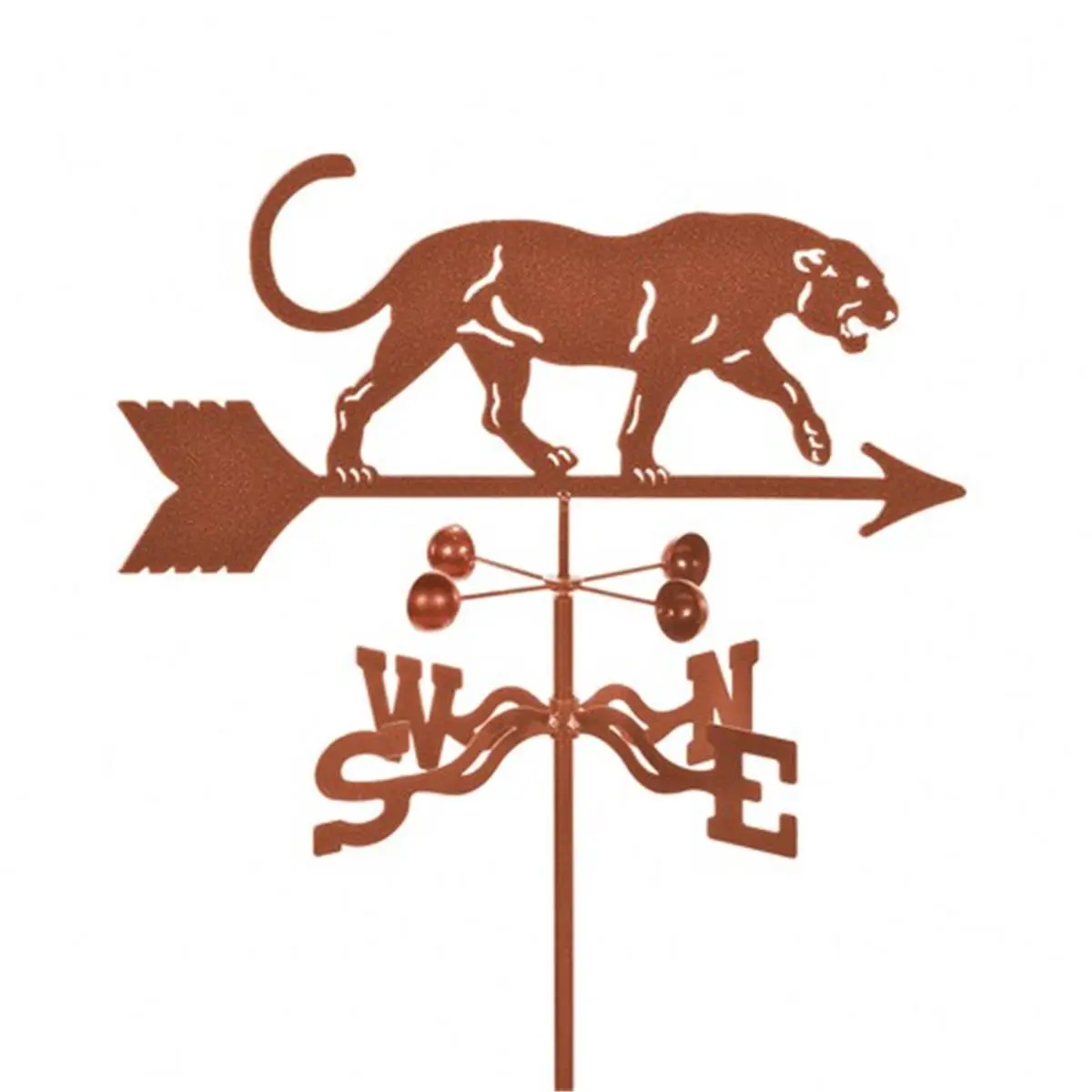 212 MAIN EZ Vane EZ1314-RF Steel Laser-Cut Panther Weathervane, Rust-Proofed, with Quick-Install Roof Mount