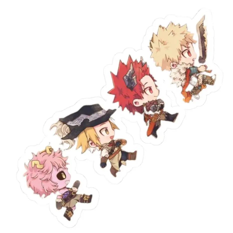 MHA Mina Kirishima Bakugo Kaminari Anime Manga Charming Die-Cut Character Stickers – Perfect for Laptops, Journals, Gift Ideas, Fun Decor, and Celebrations