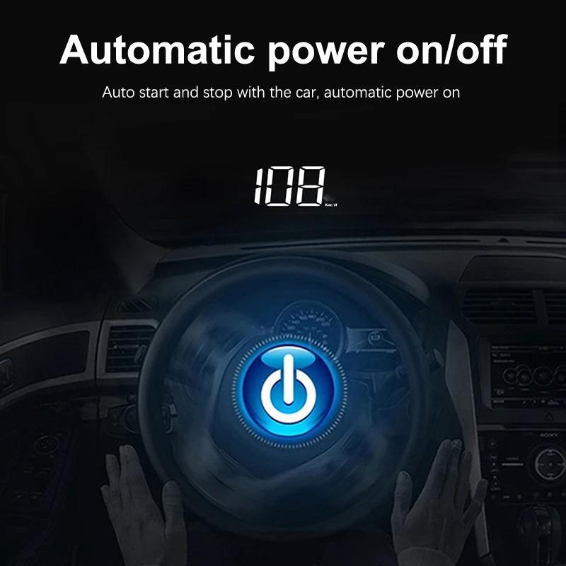 Car Speedometer HUD GPS Head Up Display Digital Speed Meter Windshield Projector For Vehicles Auto Electronics Accessories