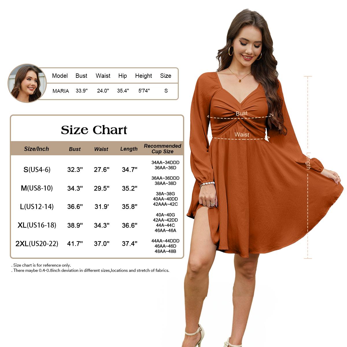 Chicovar Women's Spring Sweetheart Neckline Knot Front Flowy Mini Chiffon Dresses,Easter dress, Lantern Sleeve, A-Line Cut, No Scratchy, No Sheer, Westernfashion, Family Photos, Church, Party, Casual, or Daily Wear