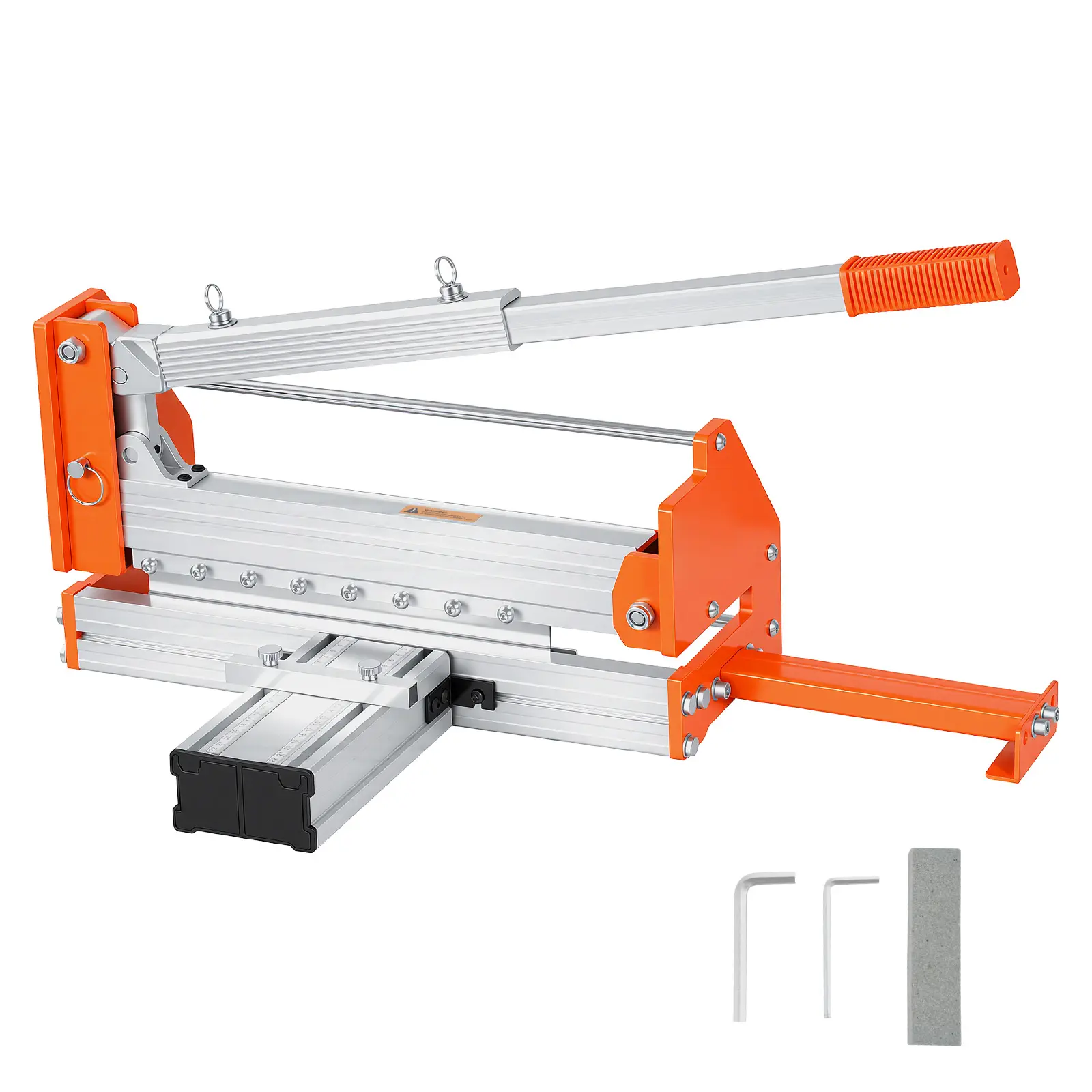 12 inch Vinyl Floor Cutter, 12mm Thick Laminate Flooring Cutter with Upgraded Labor-Saving Aluminum-Alloy Lever, Telescoping Support Plate, Cuts Certain Engineered Wood, LVT, VCT, SPC, LVP, WPC