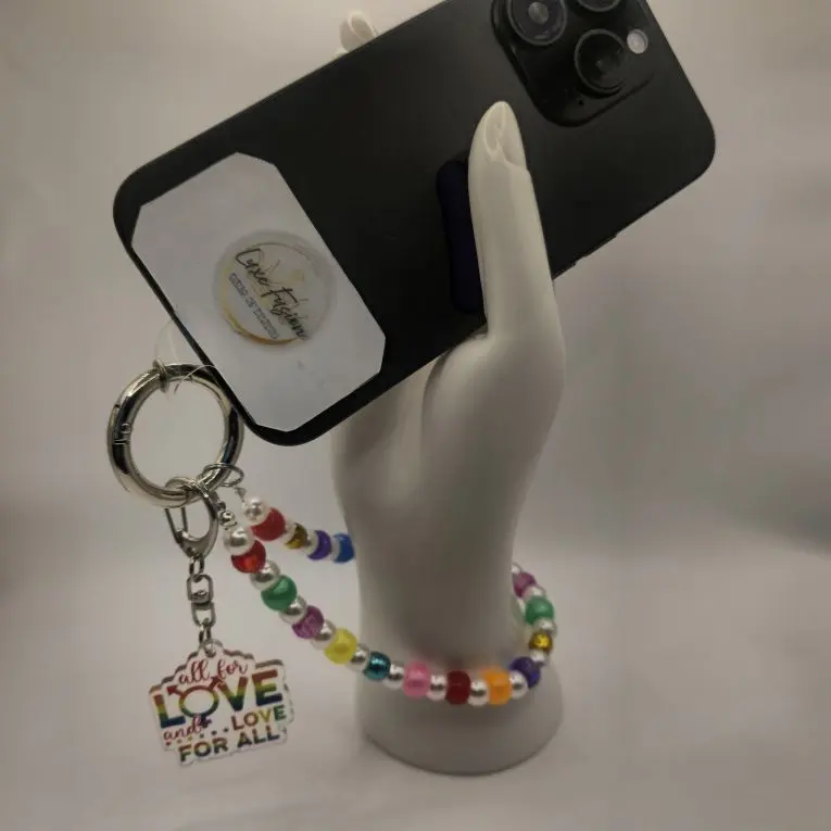 Personalized Beading Strap with Playful Pony Motif, 2-Beaded Smartphone Cord Flair, Luminous Charm Mobile Phone Accessory