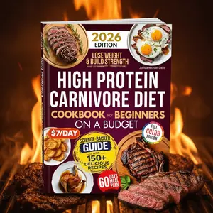 High-Protein Carnivore Diet Cookbook for Beginners on a Budget: Simple, Delicious, Low-Cost Meat Recipes & Easy Meal Plan