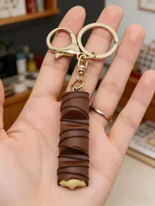 Mini Realistic Chocolate 3D Lollipop Keychain Bag Charm, Cute Food Sweet Snack Candy Key Ring, Trendy Bag Accessory Gift for Her, Keychain For Bags