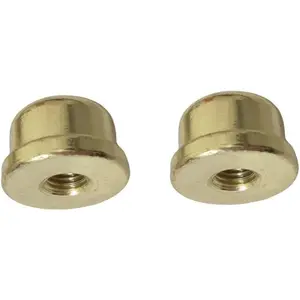 Solid Lamp Finial Caps 2pcs Gold Standard 1/4-27In Screw Thread Knob for Lamp Shade Holder Harp Lamp Accessories