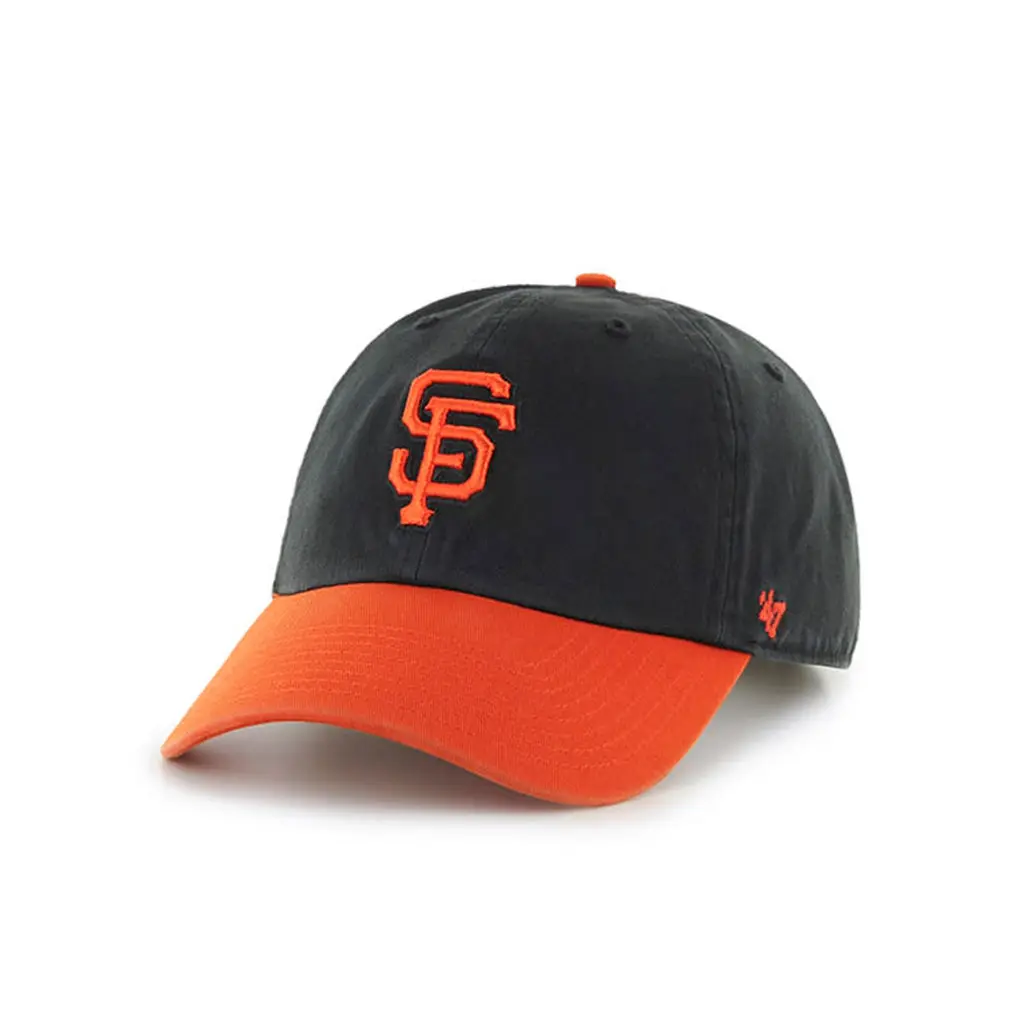 '47 SF Giants Logo Casual Baseball Cap - Garment Washed Cotton Twill, Relaxed/Unstructured, 6-Panel Construction, Unisex Fit, Adjustable Strap