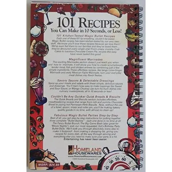 Used Book - Magic Bullet: 101 Easy Home Cooking Recipes You Can Make in 10 Seconds or Less (English, Unknown Author), Easy Recipe