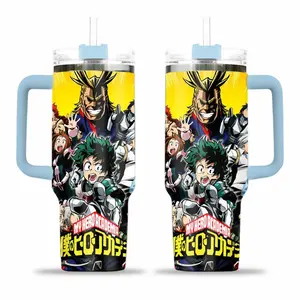 Hero Anime Cartoon-Izuku Midoriya Katsuki Bakugo Tumbler 40oz