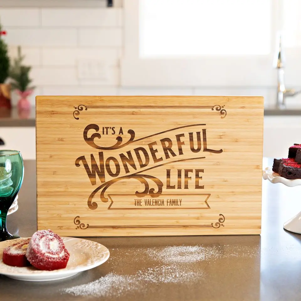 Personalized 11x17 Christmas Bamboo Cutting Boards