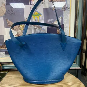 Pre-owned Louis Vuitton Blue Epi Leather Alma Bag Top Handle Shoulder Bag Classic Design