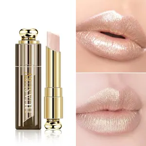 Huasurv Shimmer Hydrating Moisturizing Lipstick, Glitter Lip Balm, Glittery Glossy Finish, Long-Lasting Metallic Effect, Party Date Makeup, Women's Cosmetics Hs3560-101
