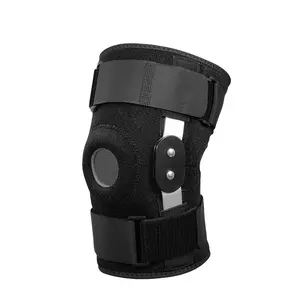 Removable Aluminum-Plate Compression & Shock-Absorbing Knee Brace | Black Sports Knee Support | Anti-Collision Protective Gear for Basketball & Hiking — Meniscus Protection