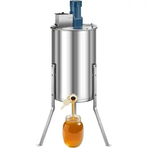 VEVOR Electric Honey Extractor, 4/8 Frame Stainless Steel Beekeeping Extraction, Honeycomb Drum Spinner with Transparent Lid, Apiary Centrifuge Equipment with Height Adjustable StandVEVOR Super Brand Day
