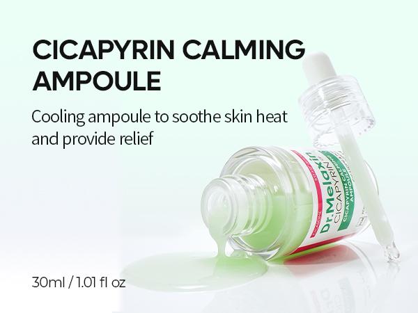 [Dr.Melaxin] Cicapyrin Calming Ampoule | Soothing, Cooling, Cica-Exosome | Korean Cosmetics | 1.01 fl. oz.