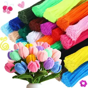 390pcs of 30 bright colors of tube cleaning sticks, used for crafts, party decorations, birthday gifts, interior decoration, Diy Flower Decor, and back-to-school season