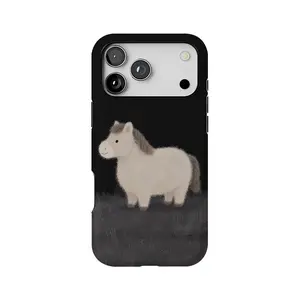 Cute plush horse phone case Cover for iphone 17 phone case 16 pro max 15 Plus 14 13 12 11 Cute, clear, military-grade, high-end, durable, shockproof, and drop-resistant 2-in-1 glossy phone case