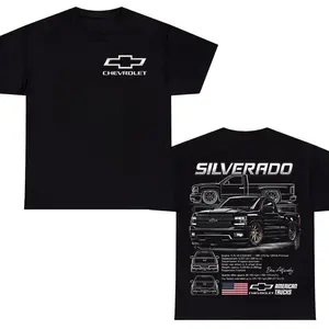 Chevrolet Silverado C10 T-Shirt – Chevy Silverado Classic Pickup Graphic Tee, American Truck Specs Blueprint Car Culture Streetwear Shirt for Men Women