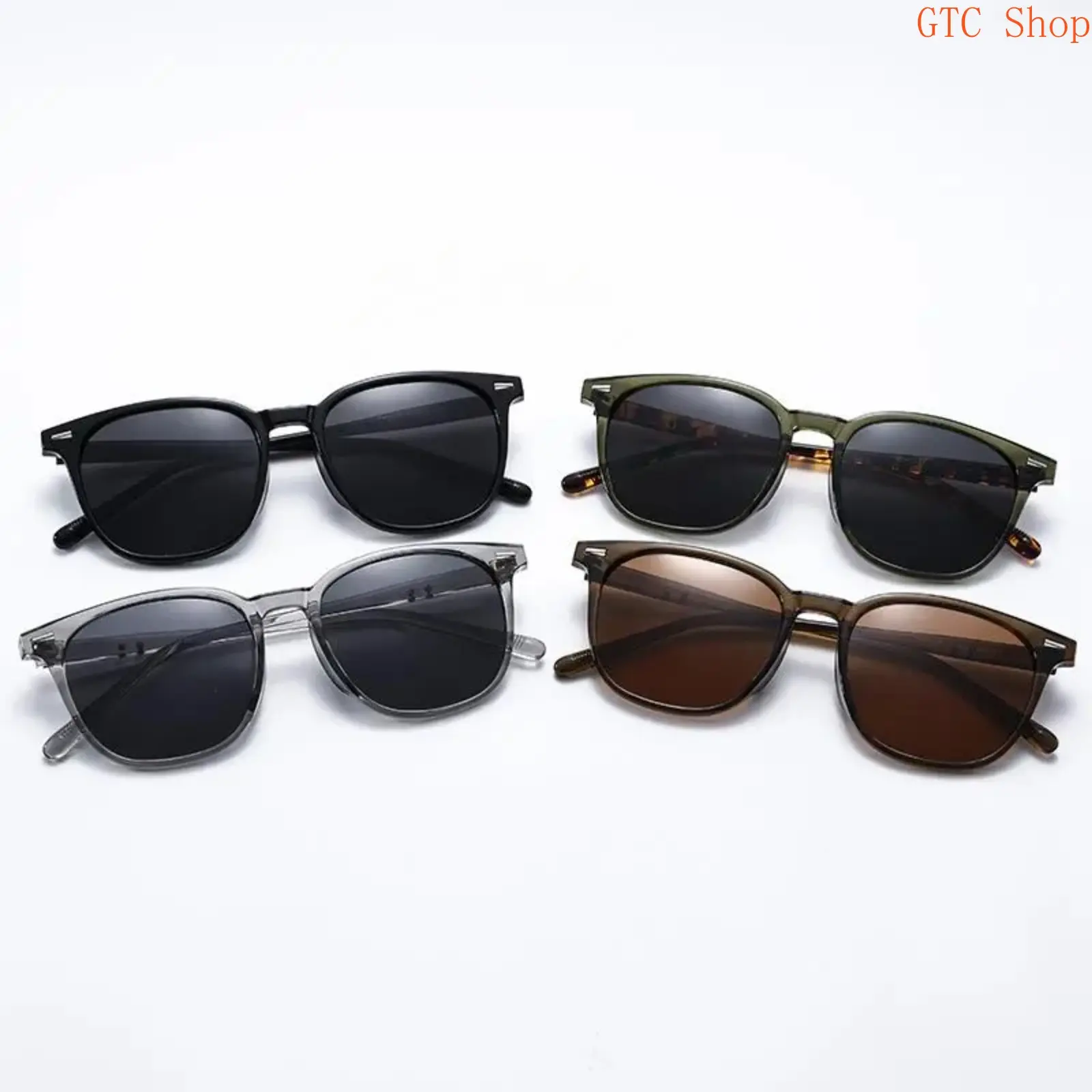 4 Pairs Ultra Light Square Sunglasses for Men & Women, Face-Flattering Stylish Shades with UV400 Protection, Comfortable Daily Wear Eyewear for Outdoor Activities