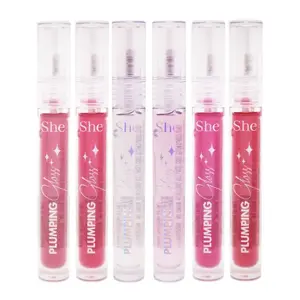 S.he Color Changing Plumping Lip Gloss - Leaves a Soft Pink Color on Lips, Smooth & Glossy