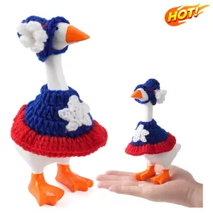 7inch American Stars Desk Goose Outfits Mini Desktop Goose Clothes Desk Goose Accessories Set for Magnetic Goose Statue (American Stars)