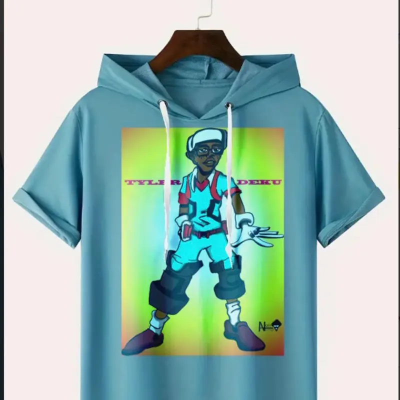 Tyler deku Hoodie - Graphic Print Design, Blue Color, Casual Style, Ideal for Men's Wear - Menswear