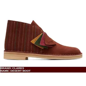 Clarks Originals Desert Boot Rust Brown Suede - 26174504 - with Breathable Leather Lining & Lace-Up Fastening
