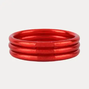 Crimson All Weather Bangles® (Set of 3) - Serenity Prayer