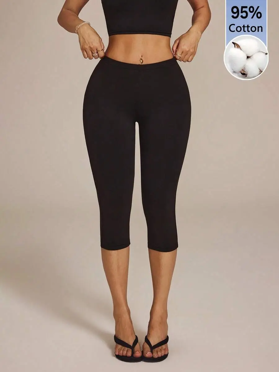 PETITE Women's 95% Cotton Caprileggings