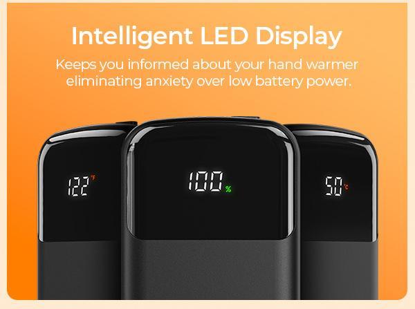 Hand Warmer Rechargeable 2 Pack, 4 Heat Settings, Portable hand warmer, Light Sleek Design, Winter Gift for Hot Spots - Heater